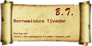 Bornemissza Tivadar névjegykártya