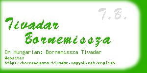 tivadar bornemissza business card